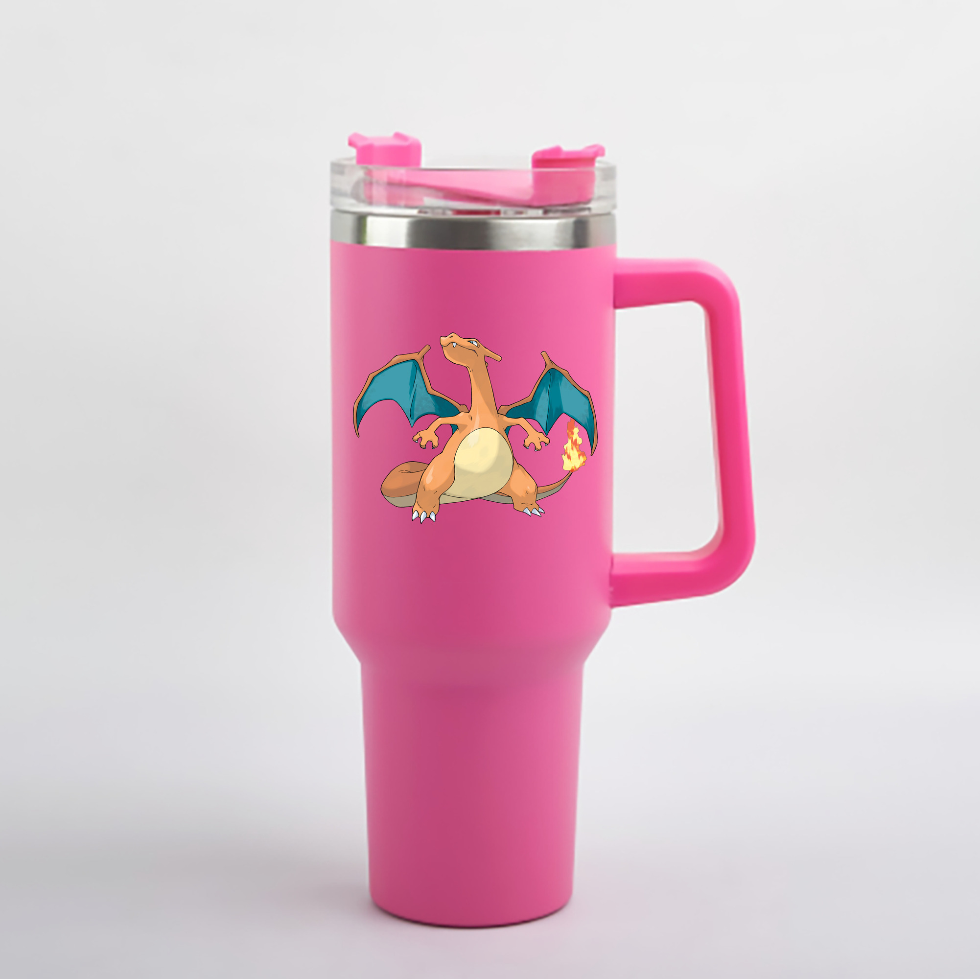 （画像用） ポケットモンスター Pokémon 1200mL車用タンブラー - クリスタルステッカー（プラスチックストロー付き）